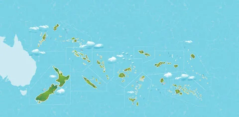 South Pacific Map