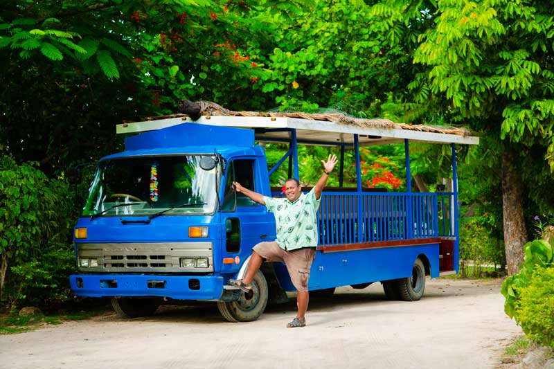 Bula Bus at Mana Island Resort 
