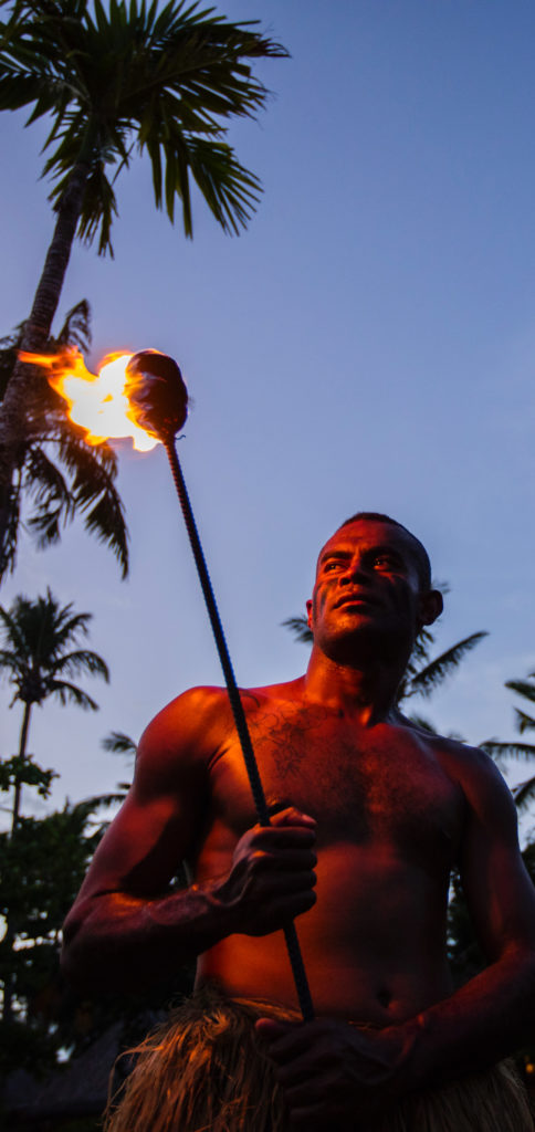 Traditional sunset ceremony at the Outrigger Fiji.