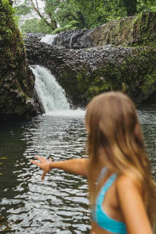 Waterfalls near Sinalei Resort in Samoa.