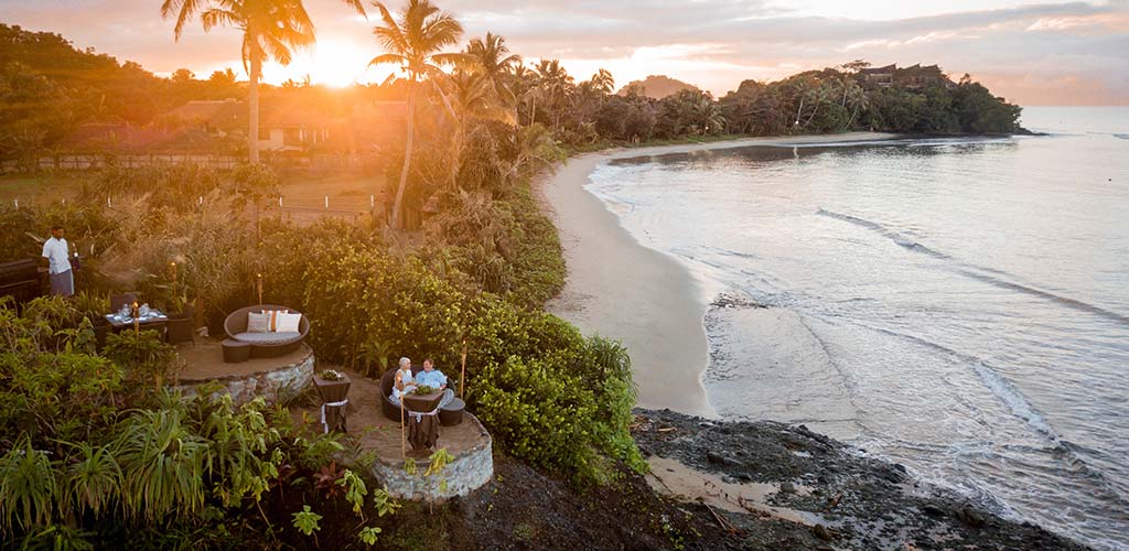 Drone footage of Nanuku Resort Fiji