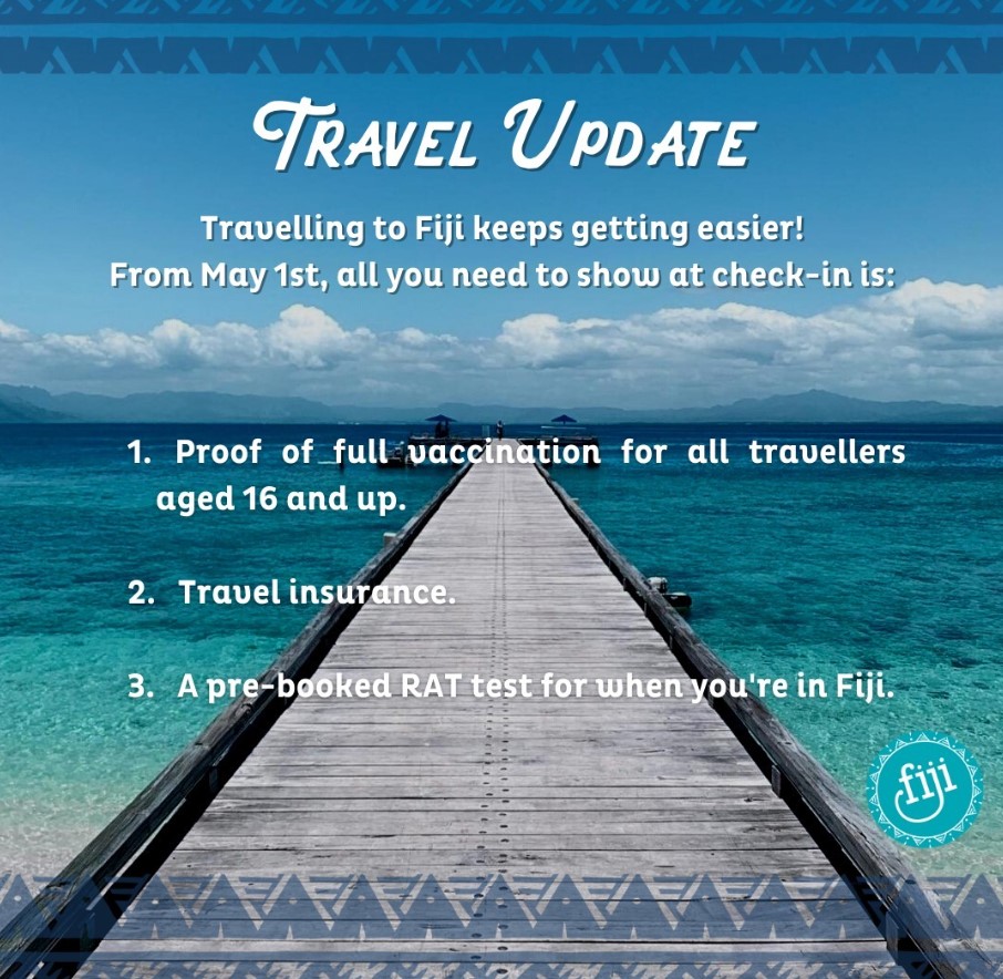 Fiji travel announcement