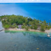 Drone view of Toberua Island Resort