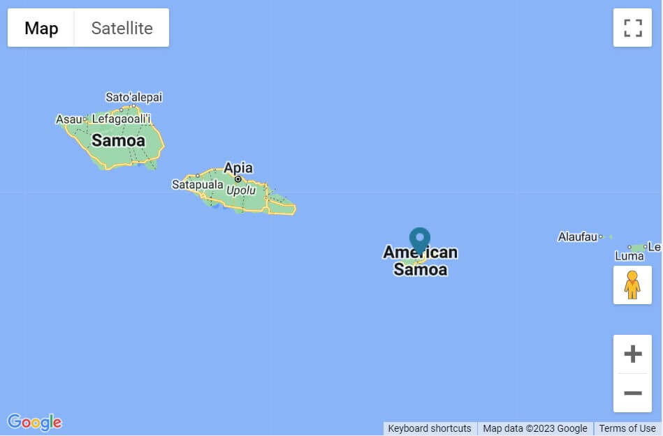 American Samoa Destination Map