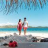 A couple on a beach in Fiji