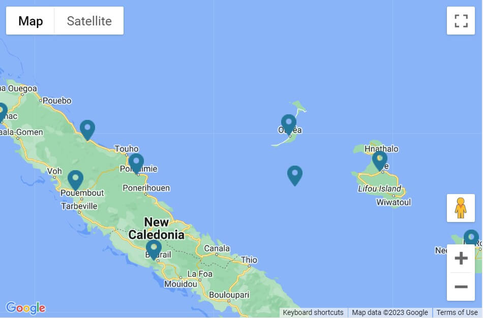 New Caledonia Destination Map