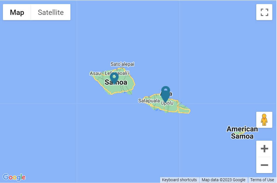 Samoa Destination Map