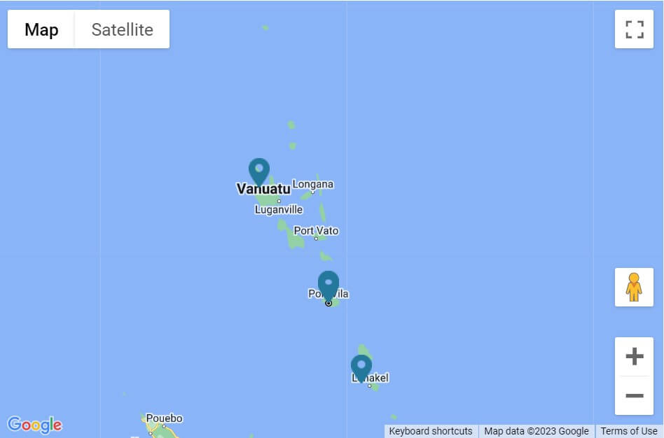 Vanuatu Destination Map