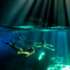 Swimming in underground pools in Vanuatu