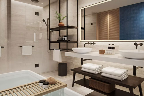 King Suite Bathroom – 1 Bedroom King Suite