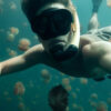 Diving in Jellyfish lake in Palau