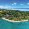 Drone view of the Jean-Michel Cousteau Resort in Fiji