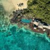 Drone view of the Wai Overwater bungalow