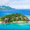 A drone view of the Royal Davui Island Resort, Fiji