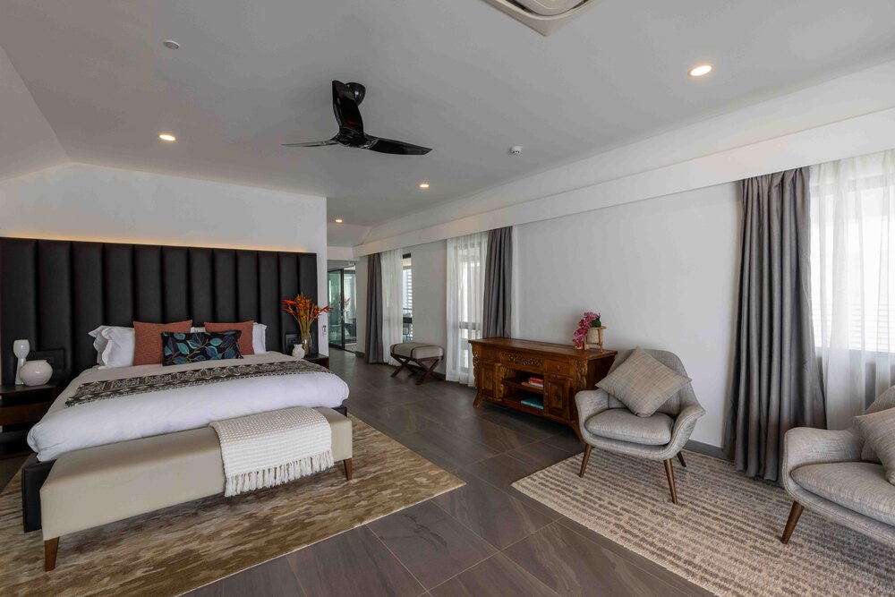 The bedrooms at Trilogy Villas.