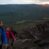Climbing to the lip of Mount Yasur volcano in Tanna, Vanuatu