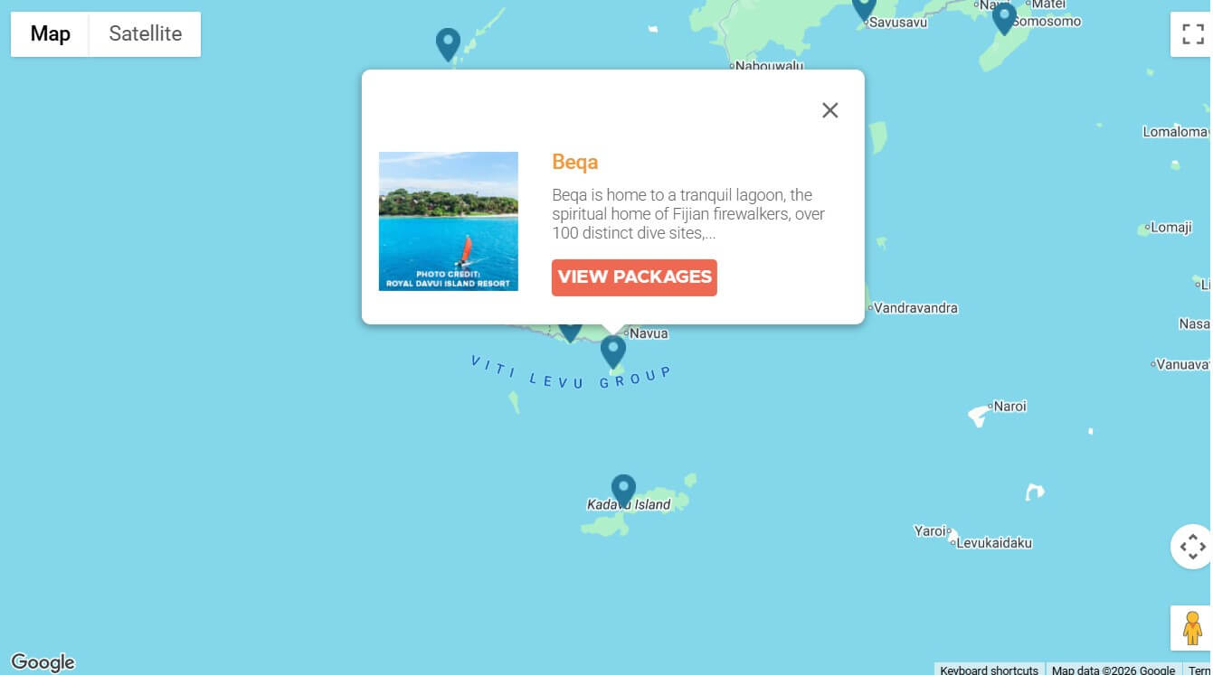 Beqa Destination Map