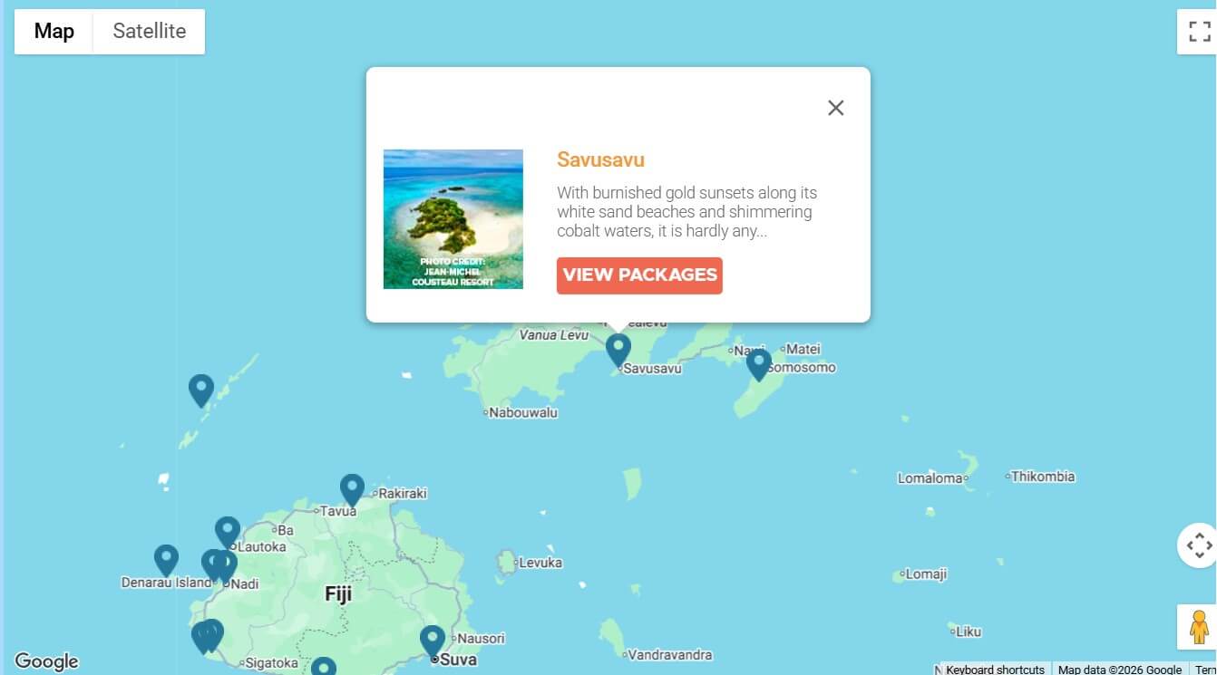Savusavu Destination Map